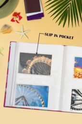 "Arpan Fashion Design 200 Holds Photo Album for 5""X7(13X18cm) Photo with Window (Cream-Flower) in Pale Pink - Size: 13X18 cm" - thumbnail 3