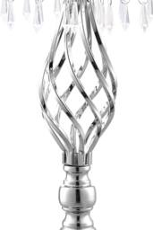 H&O Direct Silver Metal Crystal Spiral Shape Vase Ornaments Wedding Table Centerpiece - thumbnail 5