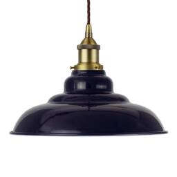 SE Home Navy Blue St Edmund's Pendant Light - Matt Antique Brass - thumbnail 4