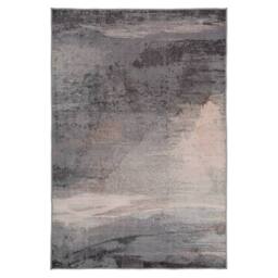 Kukoon Abstract Design Cotton Chenille Rug Blue Teal Machine Washable in Grey - Size: 60 cm x 240 cm - thumbnail 9