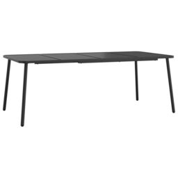 Berkfield Home Garden Table Anthracite 200x100x71 cm Steel in Black - Size: 200 x 100 x 71 cm - thumbnail 2