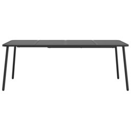 Berkfield Home Garden Table Anthracite 200x100x71 cm Steel in Black - Size: 200 x 100 x 71 cm - thumbnail 3
