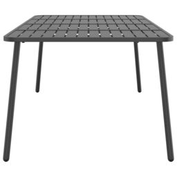 Berkfield Home Garden Table Anthracite 200x100x71 cm Steel in Black - Size: 200 x 100 x 71 cm - thumbnail 4