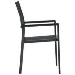 Berkfield Home 5 Piece Garden Dining Set Black - thumbnail 6