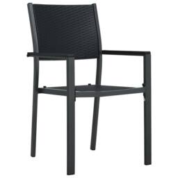 Berkfield Home 5 Piece Garden Dining Set Black - thumbnail 4