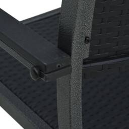 Berkfield Home 5 Piece Garden Dining Set Black - thumbnail 7