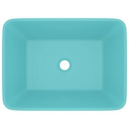 Berkfield Home Luxury Wash Basin Matt Light Green 41x30x12 cm Ceramic in Aqua - Size: 41 x 30 x 12 cm - thumbnail 1