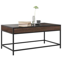 Berkfield Home Coffee Table with Infinity LED Brown Oak 90x50x41 cm - Size: 90 x 50 x 41 cm - thumbnail 5