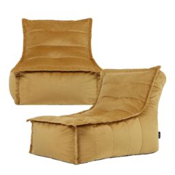 icon Dolce Large Beanbag Lounger, Velvet (2-Pack) in Yellow
