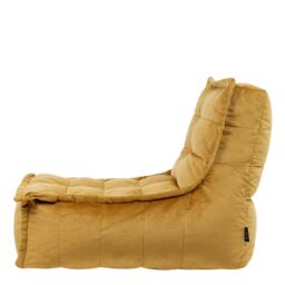icon Dolce Large Beanbag Lounger, Velvet (2-Pack) in Yellow - thumbnail 5
