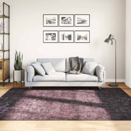 Berkfield Home Rug Washable 160x230 cm Anthracite Anti Slip in Black - Size: 100 cm diameter - thumbnail 2