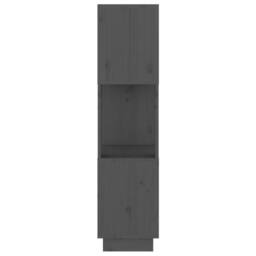 Berkfield Home Book Cabinet/Room Divider Grey 51x25x101 cm Solid Wood Pine - Size: 51 x 25 x 101 cm - thumbnail 6