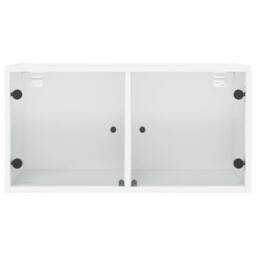 Berkfield Home Wall Cabinets with Glass Doors 2 pcs White 68.5x37x35 cm - thumbnail 7