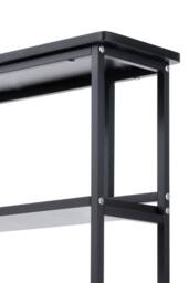 Living and Home 2-Tier Narrow Marble-Effect Console Table in Black - thumbnail 8