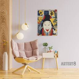 "Artery8 Portrait Theatre Actor Japanese Canvas Wall Art Print Kunichika - Size: W18"" x H24""" - thumbnail 3