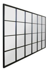 "MirrorOutlet Black Modern Window Garden Wall Mirror 69"" X 43"" (174CM X 110CM) - Size: 1 Pack" - thumbnail 5