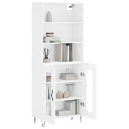 Berkfield Home Highboard White 69.5x34x180 cm Engineered Wood - thumbnail 3