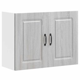 Berkfield Home Kitchen Wall Cabinet Kalmar Grey Sonoma Engineered Wood - thumbnail 1