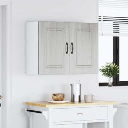 Berkfield Home Kitchen Wall Cabinet Kalmar Grey Sonoma Engineered Wood - thumbnail 3