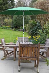Glamhaus Green Garden Table Tilting Parasol Crank Waterproof Umbrella 2.7M - thumbnail 6