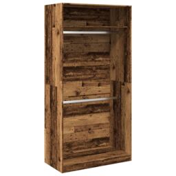 Berkfield Home Wardrobe Old Wood 100x50x200 cm Engineered Wood in Brown - Size: 100 x 50 x 200 cm - thumbnail 2
