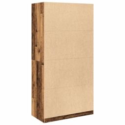 Berkfield Home Wardrobe Old Wood 100x50x200 cm Engineered Wood in Brown - Size: 100 x 50 x 200 cm - thumbnail 6