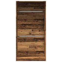 Berkfield Home Wardrobe Old Wood 100x50x200 cm Engineered Wood in Brown - Size: 100 x 50 x 200 cm - thumbnail 4