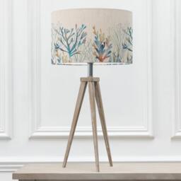 Aratus Table Lamp With Coral Eva Lampshade