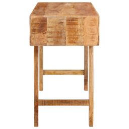 Berkfield Home Bedroom Dressing Tables with Shelf Wall-mounted with Storage with Mirror Solid mango wood in Brown - thumbnail 4