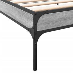 Berkfield Home Durable Bed Frame without Mattress Grey Sonoma 90x200 cm - thumbnail 7