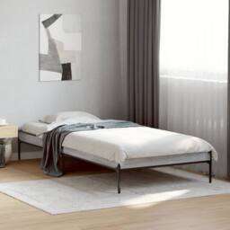 Berkfield Home Durable Bed Frame without Mattress Grey Sonoma 90x200 cm - thumbnail 2