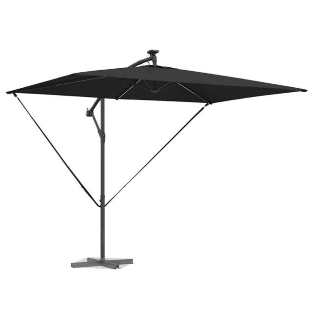Berkfield Home Modern Cantilever Banana Parasol with Lock Black 294 x 200 x 254 cm - image 1