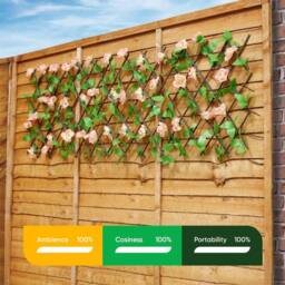 Gardenwize 100 LED Extending Solar Pink Flower Trellis - thumbnail 3