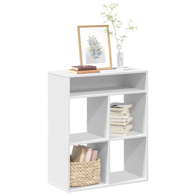 Berkfield Home Book Cabinet White 66x31x80 cm Engineered Wood - Size: 66 x 31 x 80 cm - image 1