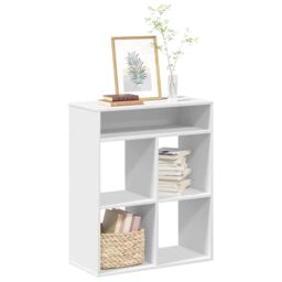 Berkfield Home Book Cabinet White 66x31x80 cm Engineered Wood - Size: 66 x 31 x 80 cm - thumbnail 1