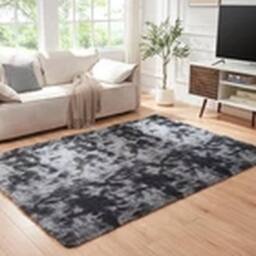 EONLION NEW Living Room Bedroom Dark Grey Super Large Soft Rugs, Non slip - Size: 160 cm x 230 cm - thumbnail 1