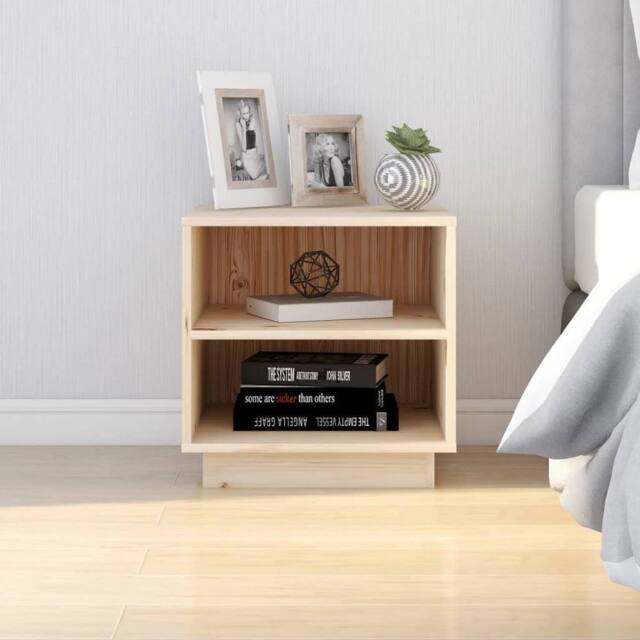 Berkfield Home Elegant Bedside Cabinets 2 pcs 40x34x40 cm Solid Wood Pine in Natural - Size: 40 x 34 x 40 cm - image 1