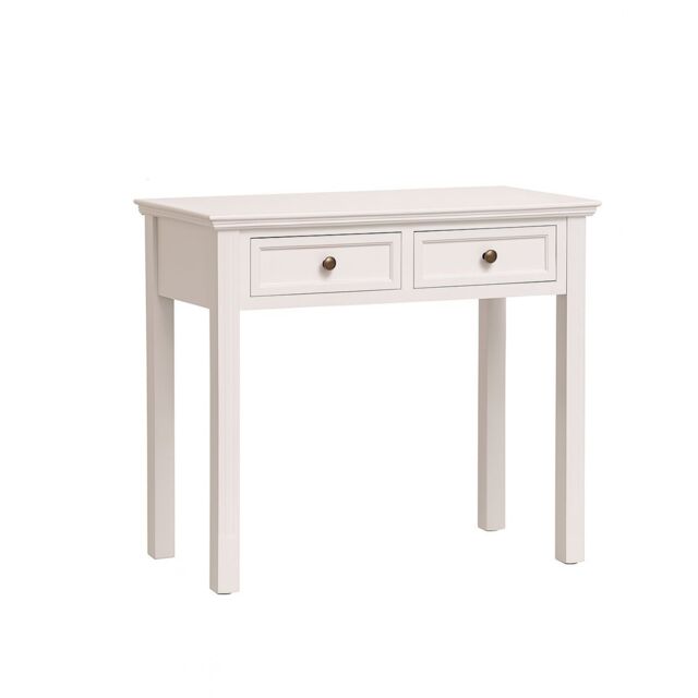 Melody Maison White 2 Drawer Console / Dressing Table - Daventry White Range - image 1