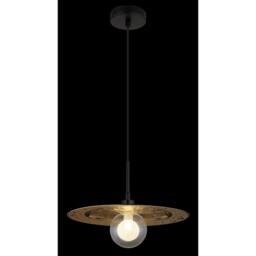 Netlighting Riga Gold Dome Pendant Ceiling Light Matt Black 1x G9 - thumbnail 3