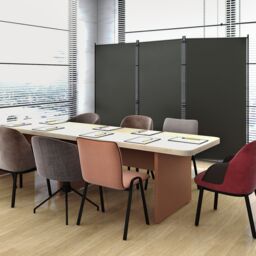 Costway 3 Panels Freestanding Room Divider Wall Folding Room Partition Separator Privacy in Grey - thumbnail 5