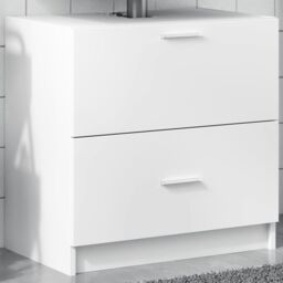 Berkfield Home Sink Cabinet White 59x37x59 cm Engineered Wood - Size: 59 x 37 x 59 cm - thumbnail 1