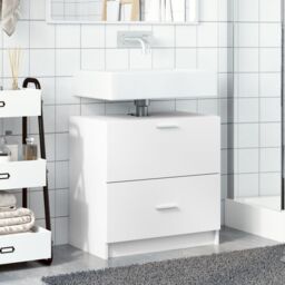 Berkfield Home Sink Cabinet White 59x37x59 cm Engineered Wood - Size: 59 x 37 x 59 cm - thumbnail 3