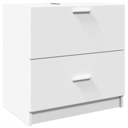 Berkfield Home Sink Cabinet White 59x37x59 cm Engineered Wood - Size: 59 x 37 x 59 cm - thumbnail 2