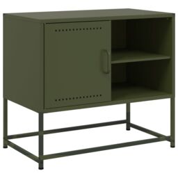 Berkfield Home TV Cabinet Mustard Yellow 100.5x39x60.5 cm Steel - thumbnail 2