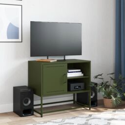 Berkfield Home TV Cabinet Mustard Yellow 100.5x39x60.5 cm Steel - thumbnail 3