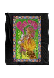 Pink Floyd 1966 Marquee London Poster Silky Touch Super Soft Throw Blanket 152 X 127 cm in White - thumbnail 1