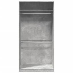 Berkfield Home Wardrobe Concrete Grey 100x50x200 cm Engineered Wood - Size: 100 x 50 x 200 cm - thumbnail 4