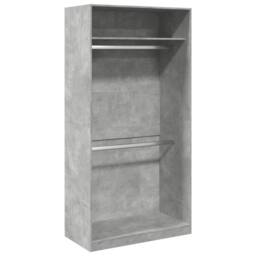 Berkfield Home Wardrobe Concrete Grey 100x50x200 cm Engineered Wood - Size: 100 x 50 x 200 cm - thumbnail 3