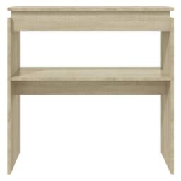 Berkfield Home Decorative Console Table Sonoma Oak 80x30x80 cm Engineered Wood in Light Tan - Size: 80 x 30 x 80 cm - thumbnail 4