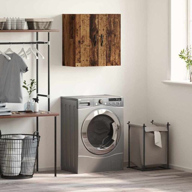 Berkfield Home Wall Cabinet Old wood 60 x 31 x 60 cm Engineered wood in Brown - image 1